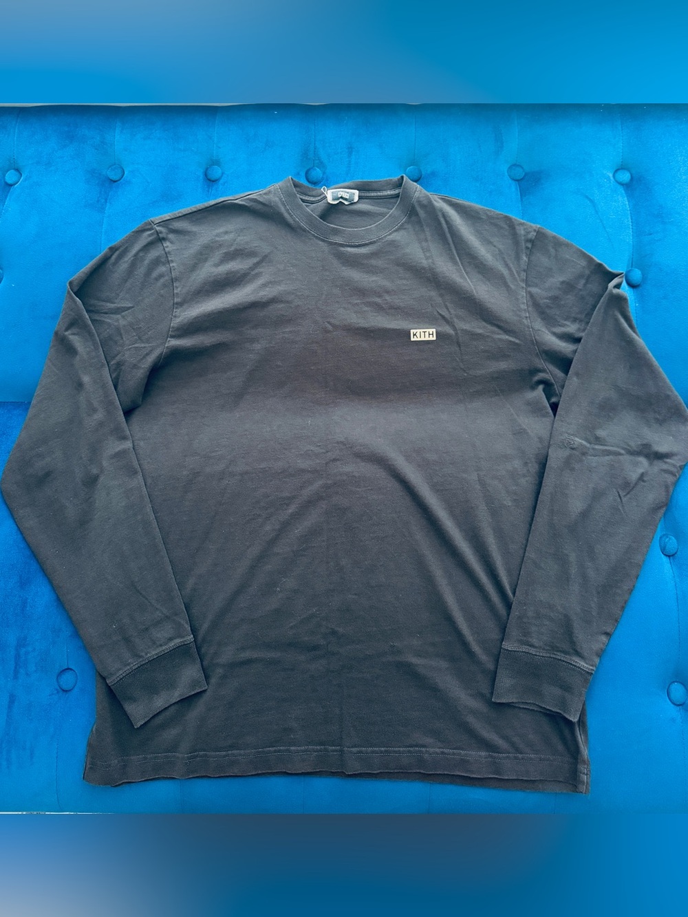Kith 100% Cotton T-shirt Long Sleeve Mens Medium Black EUC